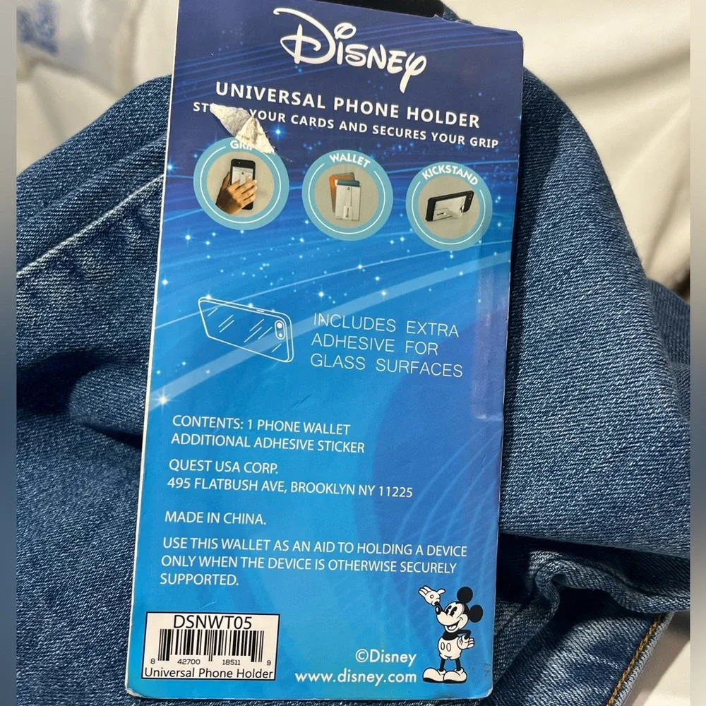 DISNEY Universal Phone Holder Grip, Wallet and Kickstand-OS